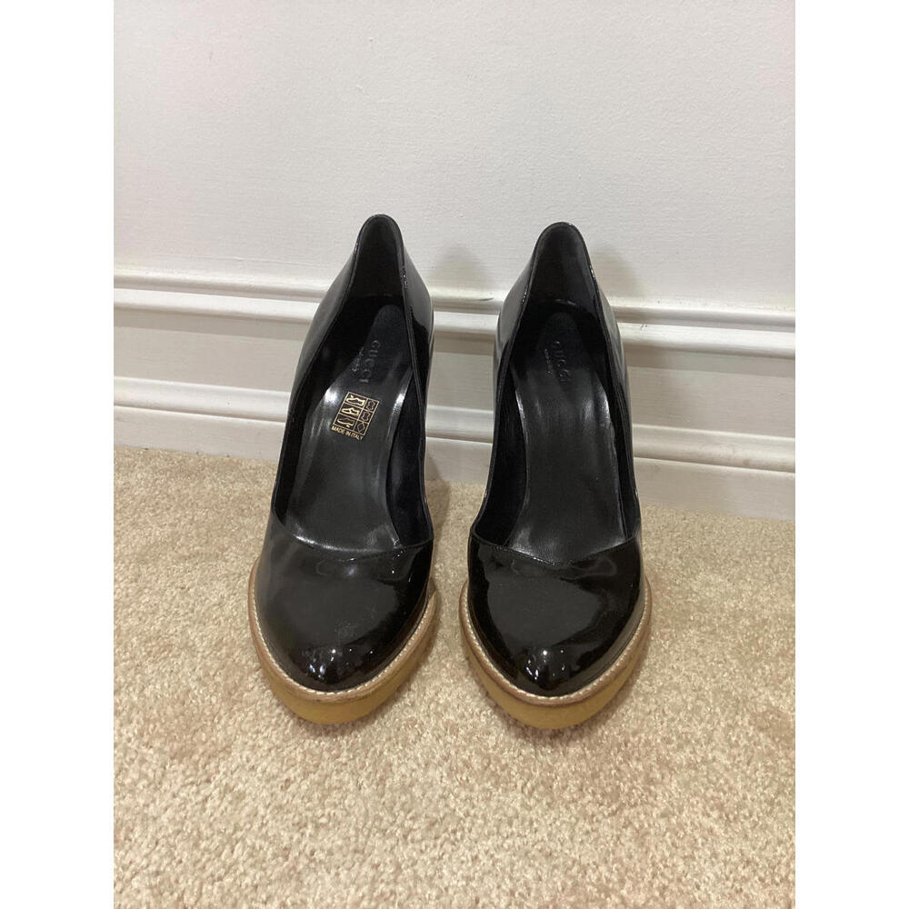 Gucci Patent Leather Rubber Platform Pumps - Picture 1 of 5